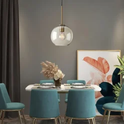 20 cm Single Design Pendant Light Glass Glass Electroplated Vintage Nordic Style 110-120V 220-240V