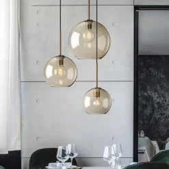 20 cm Single Design Pendant Light Glass Glass Electroplated Vintage Nordic Style 110-120V 220-240V