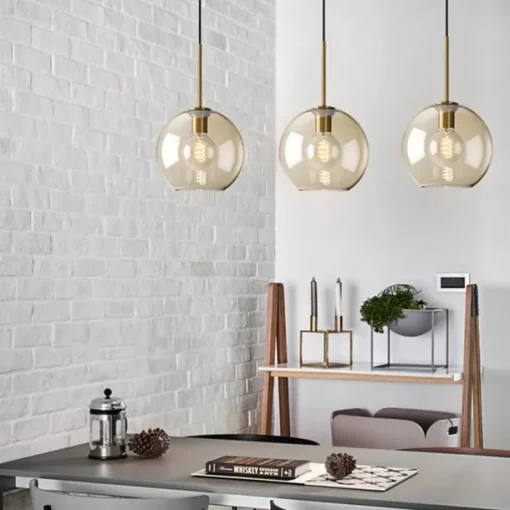 20 cm Single Design Pendant Light Glass Glass Electroplated Vintage Nordic Style 110-120V 220-240V