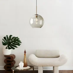 20 cm Single Design Pendant Light Glass Glass Electroplated Vintage Nordic Style 110-120V 220-240V