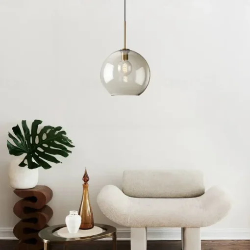 20 cm Single Design Pendant Light Glass Glass Electroplated Vintage Nordic Style 110-120V 220-240V