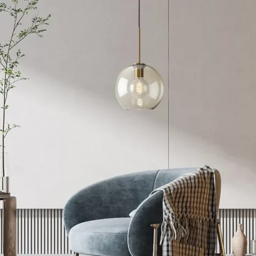20 cm Single Design Pendant Light Glass Glass Electroplated Vintage Nordic Style 110-120V 220-240V