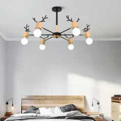 80 cm Sputnik Design Chandelier Metal Painted Finishes Contemporary Nordic Style 220-240V
