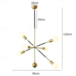 90 cm Sputnik Design Chandelier Metal Sputnik Industrial Painted Finishes Modern Nordic Style 220-240V