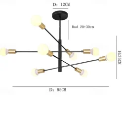 95 cm Sputnik Design Chandelier Metal Sputnik Painted Finishes Contemporary Artistic Nordic Style 110-120V 220-240V