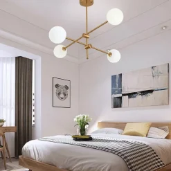 80 cm Sputnik Design Globe Design Geometric Shapes Chandelier Metal Geometrical Mini Electroplated Artistic LED 220-240V