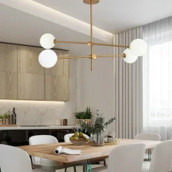 80 cm Sputnik Design Globe Design Geometric Shapes Chandelier Metal Geometrical Mini Electroplated Artistic LED 220-240V