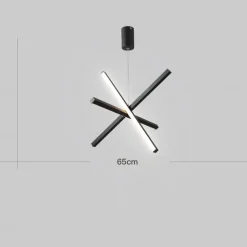 55 cm Sputnik Design Pendant Light Metal Acrylic Artistic Style Modern Style Novelty Black Contemporary Modern 110-120V 220-240V