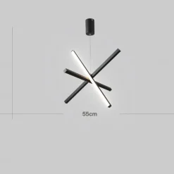 55 cm Sputnik Design Pendant Light Metal Acrylic Artistic Style Modern Style Novelty Black Contemporary Modern 110-120V 220-240V