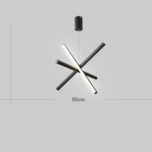 55 cm Sputnik Design Pendant Light Metal Acrylic Artistic Style Modern Style Novelty Black Contemporary Modern 110-120V 220-240V