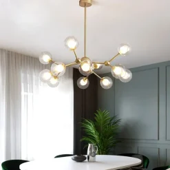 90 cm Square Line Design Chandelier Metal Industrial Painted Finishes Modern Nordic Style 220-240V