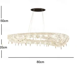 80 cm Unique Design Chandelier Metal Electroplated Modern 110-120V 220-240V