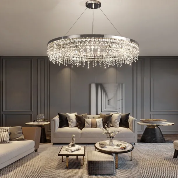 80 cm Unique Design Chandelier Pendant Light LED Crystal Nordic Style Living Room Bedroom 220-240V