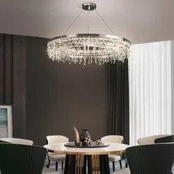 80 cm Unique Design Chandelier Pendant Light LED Crystal Nordic Style Living Room Bedroom 220-240V