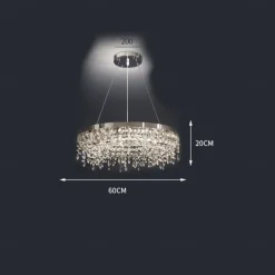 80 cm Unique Design Chandelier Pendant Light LED Crystal Nordic Style Living Room Bedroom 220-240V