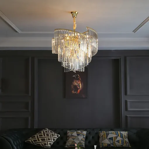 60 cm Unique Design Chandelier LED Crystal Luxury Modern Designer Art Lamp Living Room Restaurant 110-120V