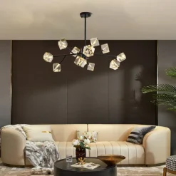 102 cm Unique Design Chandelier LED Crystal Nordic Style Modern Living Room Dining Room Bedroom 110-120V