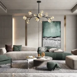 102 cm Unique Design Chandelier LED Crystal Nordic Style Modern Living Room Dining Room Bedroom 110-120V