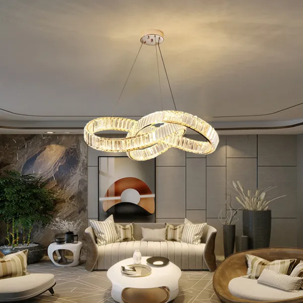 60 cm Unique Design Chandelier Crystal Pendant Light LED Nordic Style Modern Living Room Dining Room 220-240V