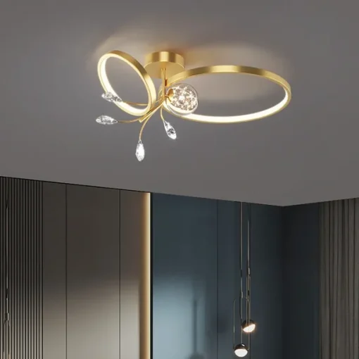 50 cm Unique Design Flush Mount Pendant Light Copper Brass LED Nordic Style 220-240V