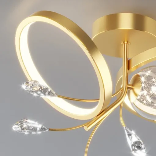 50 cm Unique Design Flush Mount Pendant Light Copper Brass LED Nordic Style 220-240V