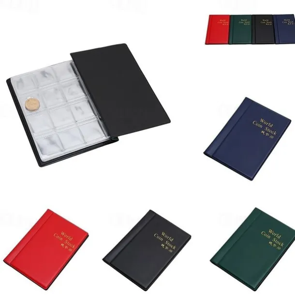 120 Coins Holders 4 Colors Collecting Collection Storage Money Penny Album Book Pockets