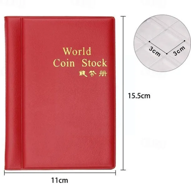 120 Coins Holders 4 Colors Collecting Collection Storage Money Penny Album Book Pockets