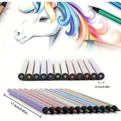 18 Colors Metallic Pencils Colored Pencils Drawing Colored Pencils Art Supplies