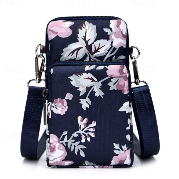 18 Colors Multi-function Mini Mobile Phone Bag 3 Layers Zipper Pockets Coin Purse Key Case Crossbody Sports Bag