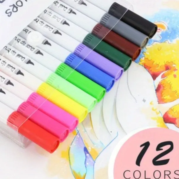 12/24/36/48/60//72/100/120 Colors Watercolor Brush Pen Colors Marker Pens Painting Drawing Art Supplies