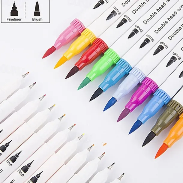 12/24/36/48/60//72/100/120 Colors Watercolor Brush Pen Colors Marker Pens Painting Drawing Art Supplies