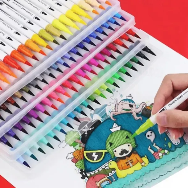 12/24/36/48/60//72/100/120 Colors Watercolor Brush Pen Colors Marker Pens Painting Drawing Art Supplies