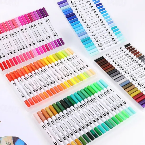 12/24/36/48/60//72/100/120 Colors Watercolor Brush Pen Colors Marker Pens Painting Drawing Art Supplies
