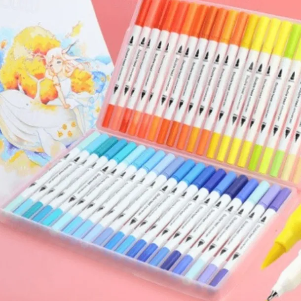 12/24/36/48/60//72/100/120 Colors Watercolor Brush Pen Colors Marker Pens Painting Drawing Art Supplies