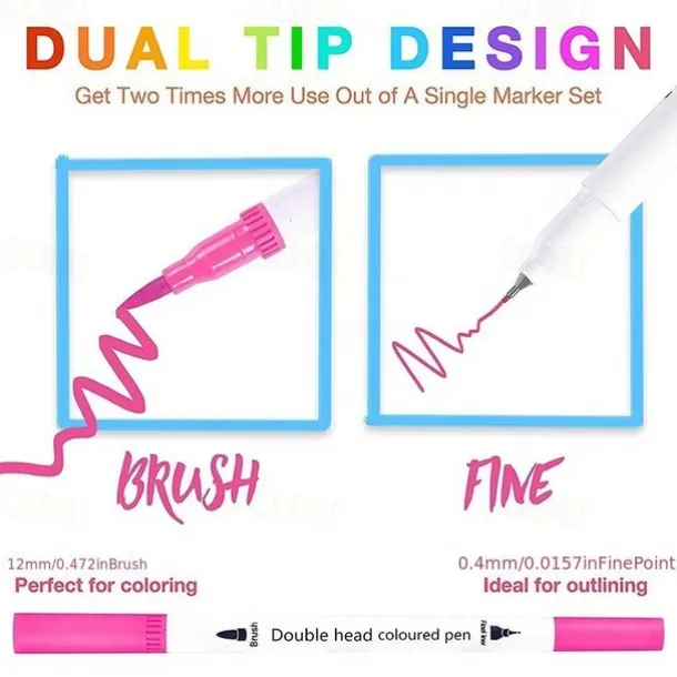 12/24/36/48/60//72/100/120 Colors Watercolor Brush Pen Colors Marker Pens Painting Drawing Art Supplies