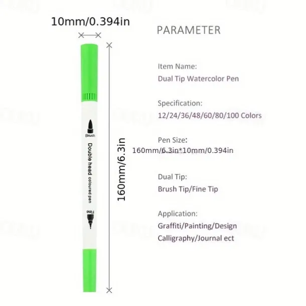 12/24/36/48/60//72/100/120 Colors Watercolor Brush Pen Colors Marker Pens Painting Drawing Art Supplies