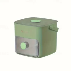 48 Compartment Easy Lid Ice Cube Dispenser - Large Capacity Double Tier Design Food Grade Plastic Freezer Storage Tray for Whiskey & Cocktails Essential Kitchen Gadgets