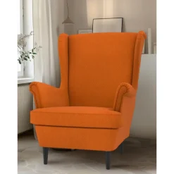 100% Cotton Cover For Wingback Chair Solid Color Quilted Slipcovers STANDcover LITB PRIME cover