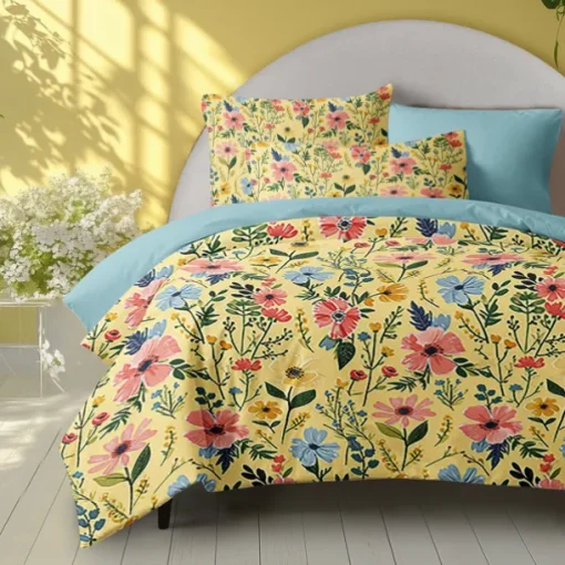100% Cotton Duvet Cover Set Floral Pattern Comforter Set Soft 3-Piece Luxury Bedding Set Home Decor Gift King Queen Full Sizehree Piece Set Inspired by William Morris