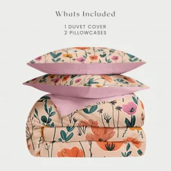 100% Cotton Duvet Cover Set Floral Pattern Comforter Set Soft 3-Piece Luxury Bedding Set Home Decor Gift King Queen Full Sizehree Piece Set Inspired by William Morris