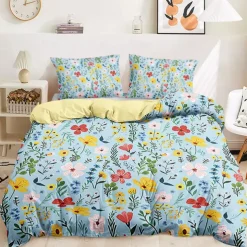 100% Cotton Duvet Cover Set Floral Pattern Comforter Set Soft 3-Piece Luxury Bedding Set Home Decor Gift King Queen Full Sizehree Piece Set Inspired by William Morris