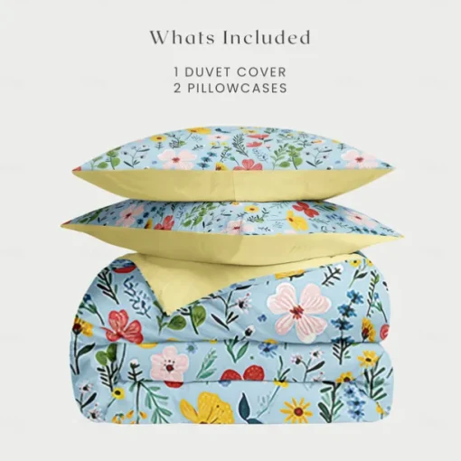 100% Cotton Duvet Cover Set Floral Pattern Comforter Set Soft 3-Piece Luxury Bedding Set Home Decor Gift King Queen Full Sizehree Piece Set Inspired by William Morris