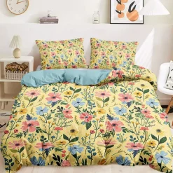 100% Cotton Duvet Cover Set Floral Pattern Comforter Set Soft 3-Piece Luxury Bedding Set Home Decor Gift King Queen Full Sizehree Piece Set Inspired by William Morris