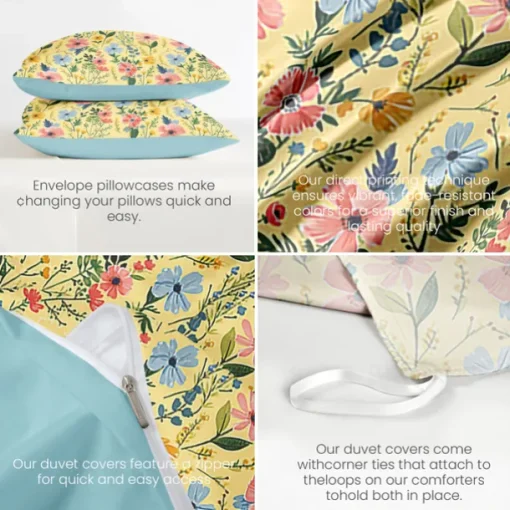 100% Cotton Duvet Cover Set Floral Pattern Comforter Set Soft 3-Piece Luxury Bedding Set Home Decor Gift King Queen Full Sizehree Piece Set Inspired by William Morris