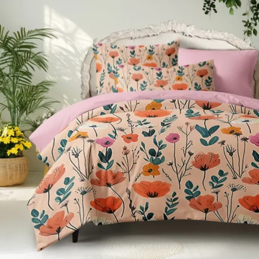 100% Cotton Duvet Cover Set Floral Pattern Comforter Set Soft 3-Piece Luxury Bedding Set Home Decor Gift King Queen Full Sizehree Piece Set Inspired by William Morris