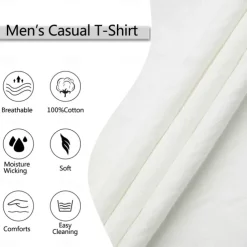 100% Cotton Men's Casual T Shirt Plain Crew Neck Summer Tee Street Holiday Short Sleeve Raw Edges Fashion Casual Comfortable Top Tee