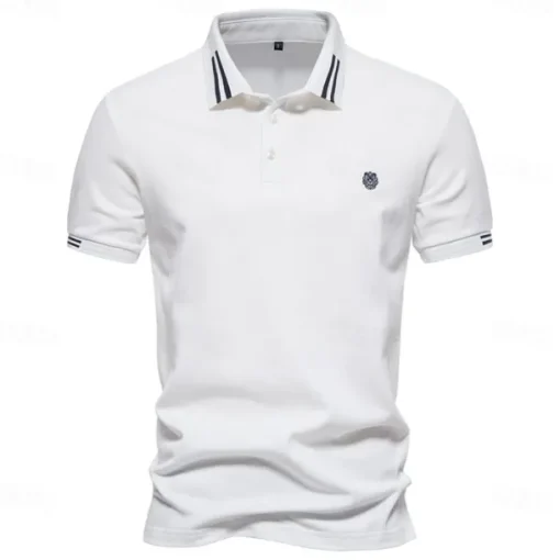 100% Cotton Men's Polo Shirts Casual Solid Color Short Sleeve Polo Shirts for Men New Summer Desinger Clothing Men