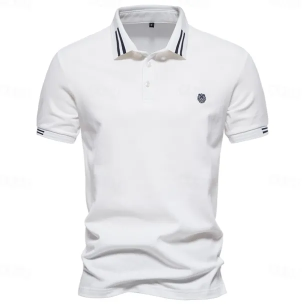 100% Cotton Men's Polo Shirts Casual Solid Color Short Sleeve Polo Shirts for Men New Summer Desinger Clothing Men