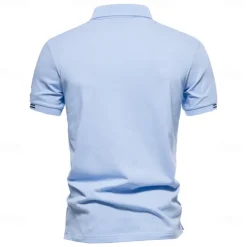 100% Cotton Men's Polo Shirts Casual Solid Color Short Sleeve Polo Shirts for Men New Summer Desinger Clothing Men