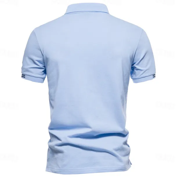 100% Cotton Men's Polo Shirts Casual Solid Color Short Sleeve Polo Shirts for Men New Summer Desinger Clothing Men